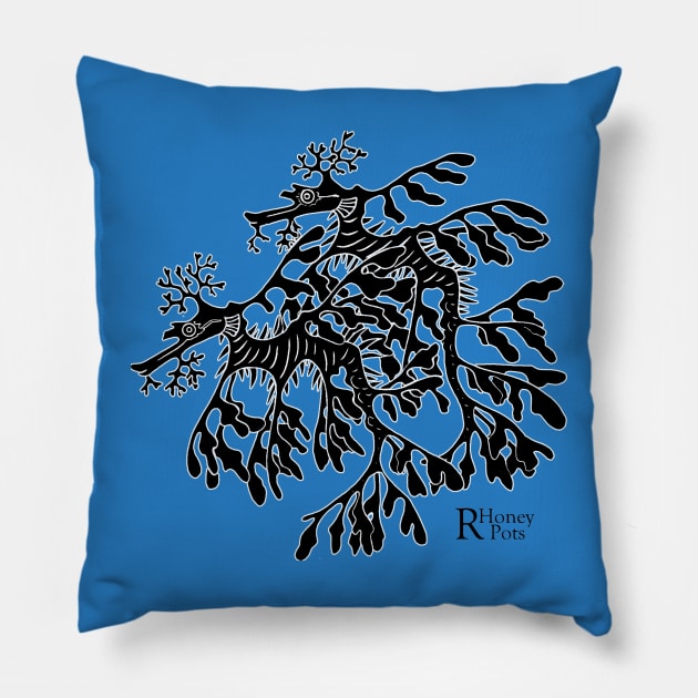 Leafy Seadragon Pair Pillow by R Honey Pots