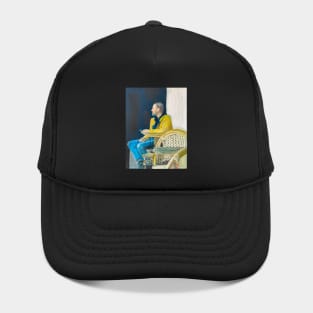Man, Sitting At A Cafe Hat