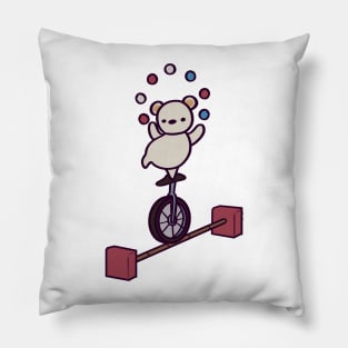 Polar Bear Circus Performer Pillow