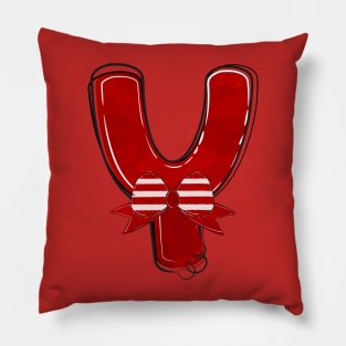 Letter Y - Christmas Letter Pillow