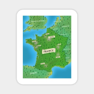 Map Of France Magnet