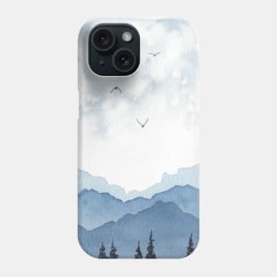 Watercolor mountains Phone Case