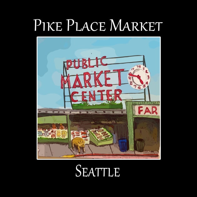 Pike Place Market Seattle by WelshDesigns