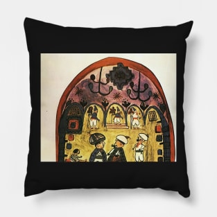 spectacle cossack beyond the danube 1936 1 - Maria Primachenko Pillow