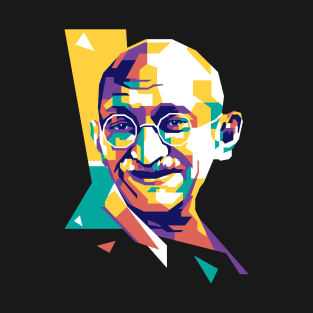 Mahatma Gandhi WPAP Limit Color T-Shirt