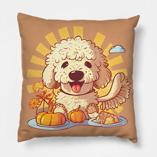 Goldendoodle Thanksgiving: The Cutest Dog! Pillow