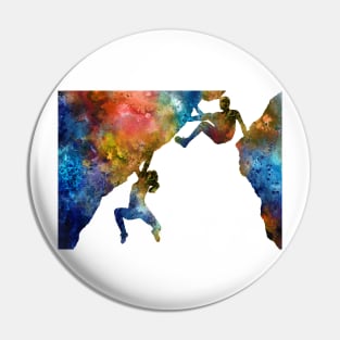 Rock climbing couple Pin