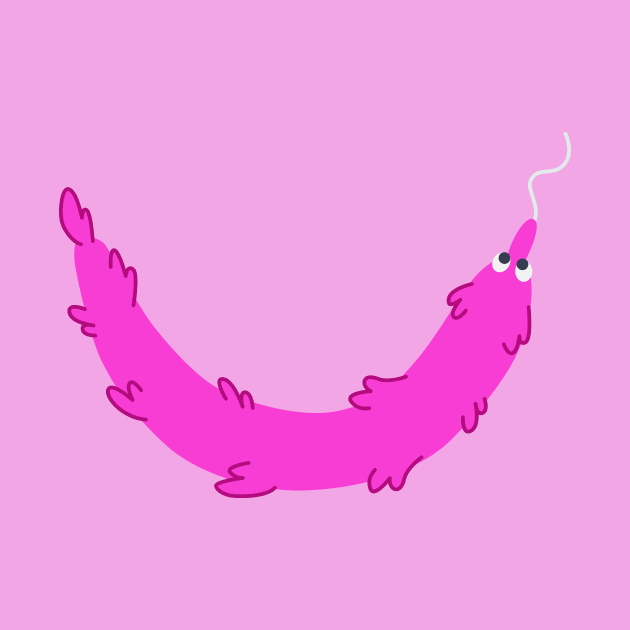 Worm Smile (Pink) by Bloo_the_Fluff