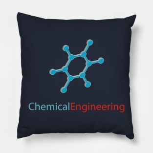 Chemical engineering text with molecule picture Pillow