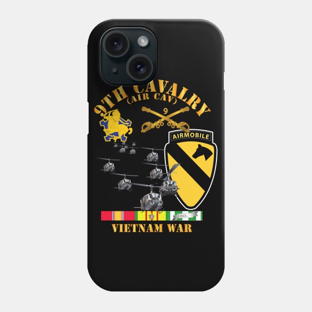 9th Cavalry (Air Cav) - 1st  Cav Division w SVC Phone Case by twix123844