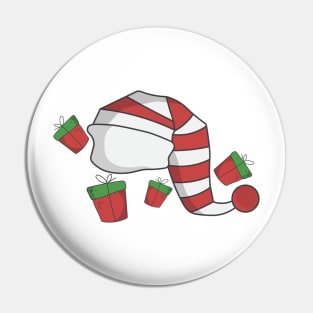 Santa Hat And Gifts Pin