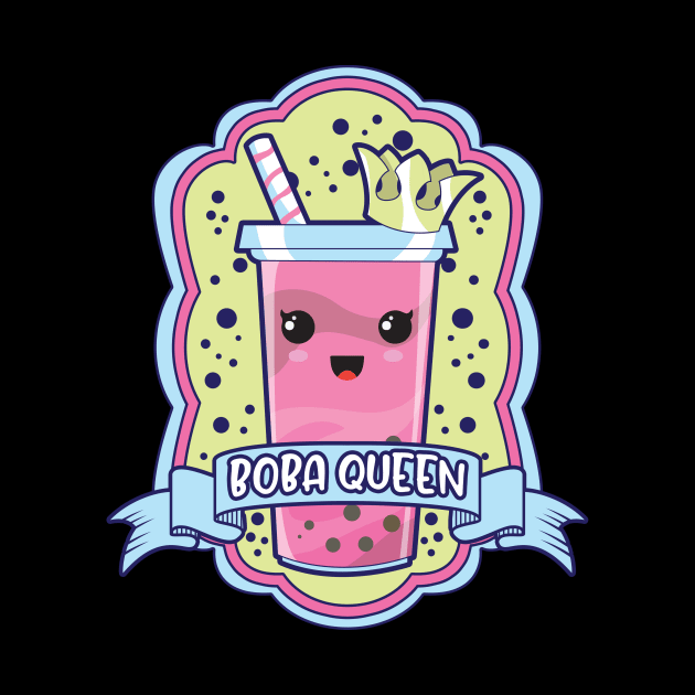 Cute Boba Queen Kawaii Bubble Tea Boba Anime by theperfectpresents