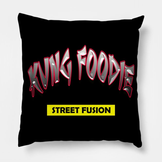 Kung Foodie Street Fusion Asian Chinese Food Pillow by MAGIDMIDOU89