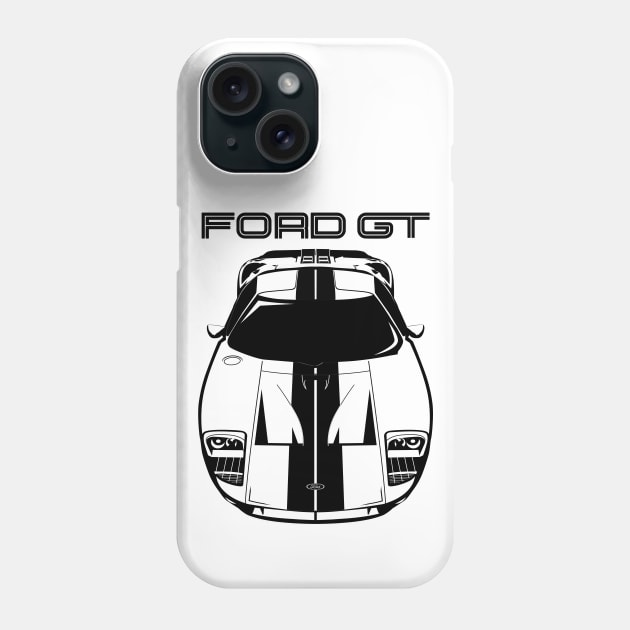 Ford GT - 2005-2006 - Black Stripes Phone Case by V8social