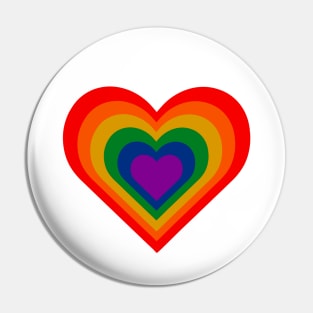 Rainbow Heart Pin