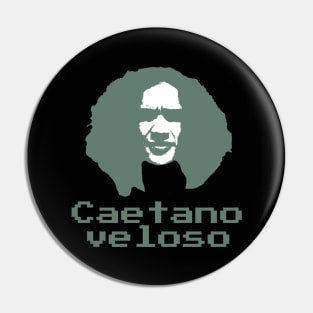 Caetano veloso ||| 70s pixel art Pin