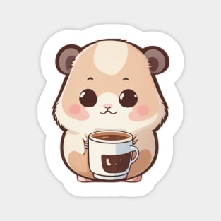 Cute hamster with coffee Magnet