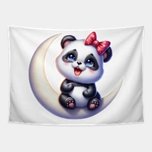 Valentine Love Panda Bear Tapestry