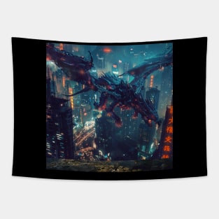 cyber dragon Tapestry