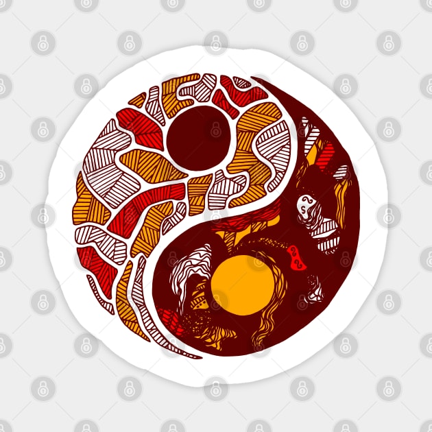 Orad Abstract Yin Yang Magnet by kenallouis