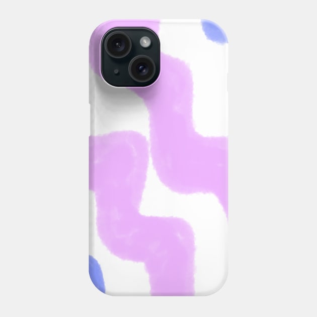 Pink blue watercolor abstract handpainted art Phone Case by Artistic_st