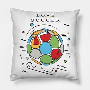 Love Soccer Pillow