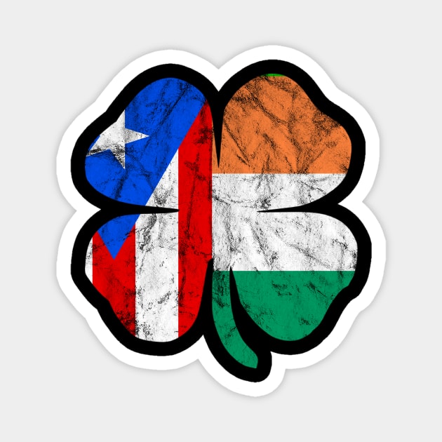 Irish Puerto Rican Shamrock St Patricks Day Magnet by PuertoRicoShirts