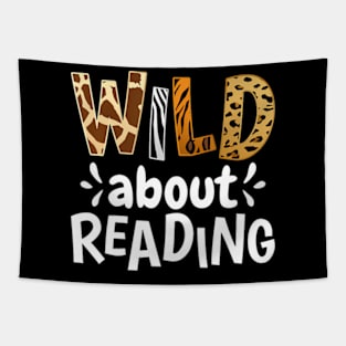 Wild About Reading, Reading Books And Bookworm Library Day Tapestry