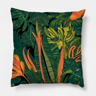 Green leaves pattern Pillow