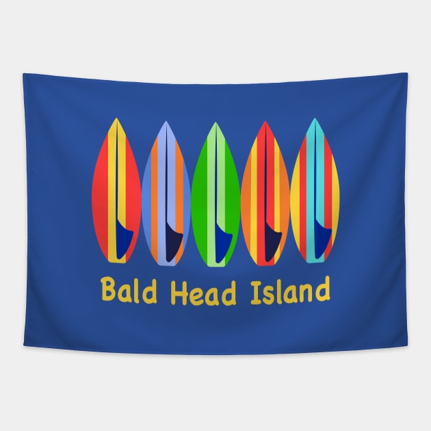 Bald Head Island Surfboards Tapestry by Trent Tides