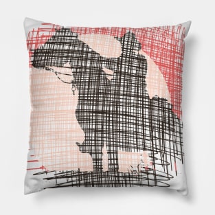 cowboy draw Pillow