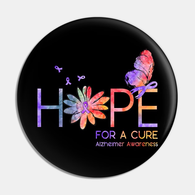Hope For A Cure Alzheimer Awareness Gift Pin by thuylinh8