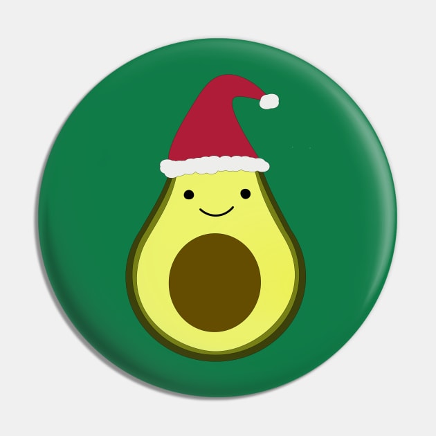 Santa Avocado Pin by Hedgie Designs