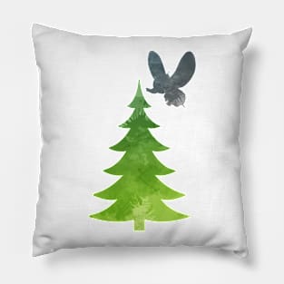 Christmas Elephant Inspired Silhouette Pillow