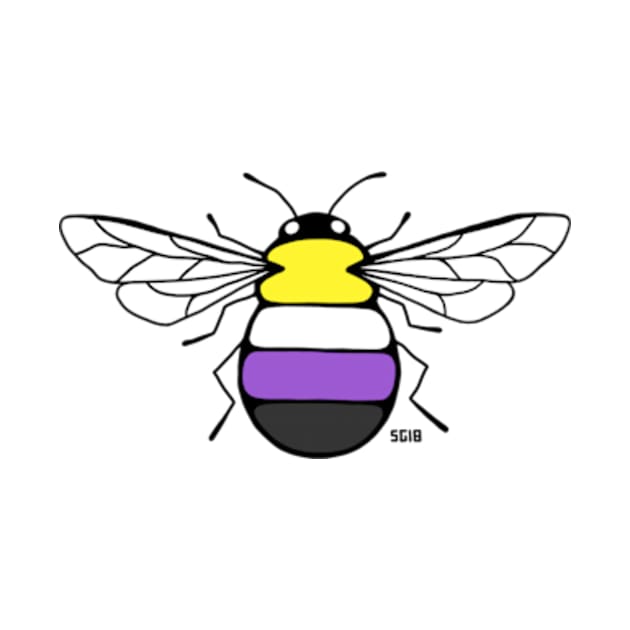 Non-Binary Pride Bee by Zenzoa