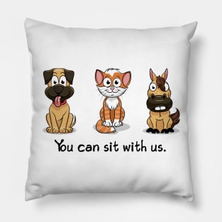 'You Can Sit With Us' Radical Kindness Anti Bullying Shirt Pillow