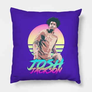 Josh Jackson Retrowave Aesthetic Pillow