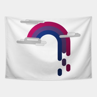 Large Spiral Bisexual Pride Flag Christmas Tree Vector Tapestry