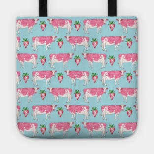 Strawberry Cow Pattern Tote