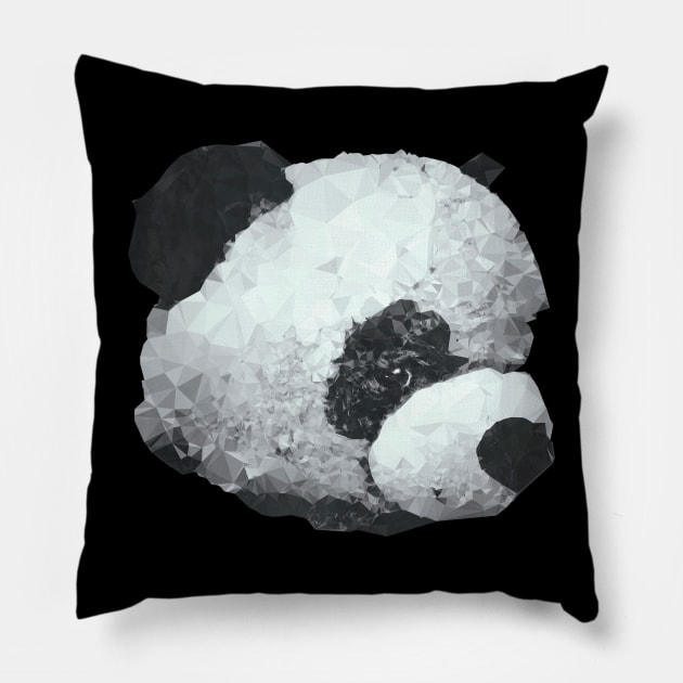 Panda Bear Portrait Pillow by DyrkWyst