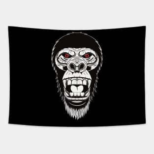 Angry Gorilla Head Tapestry