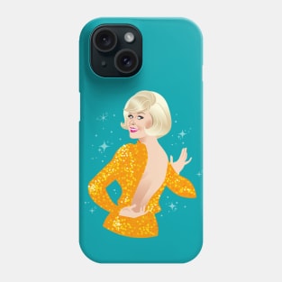 Orange sequin gown Phone Case