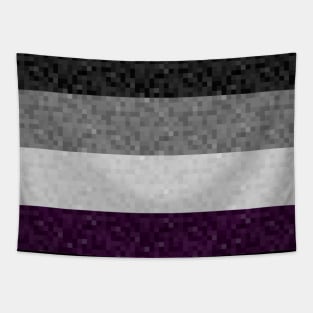 Repeating Asexual Pride Pixel Flag Background Tapestry