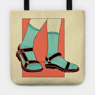 Socks with Sandals // Funny Retro Dad Look Tote