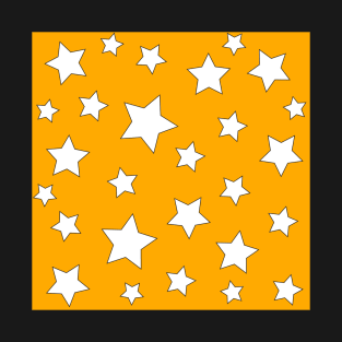 Orange and White Stars T-Shirt