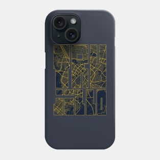 Trujillo, Peru City Map Typography - Gold Art Deco Phone Case