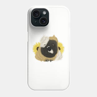 Fawn Pied American Bully with Sunflowers Phone Case