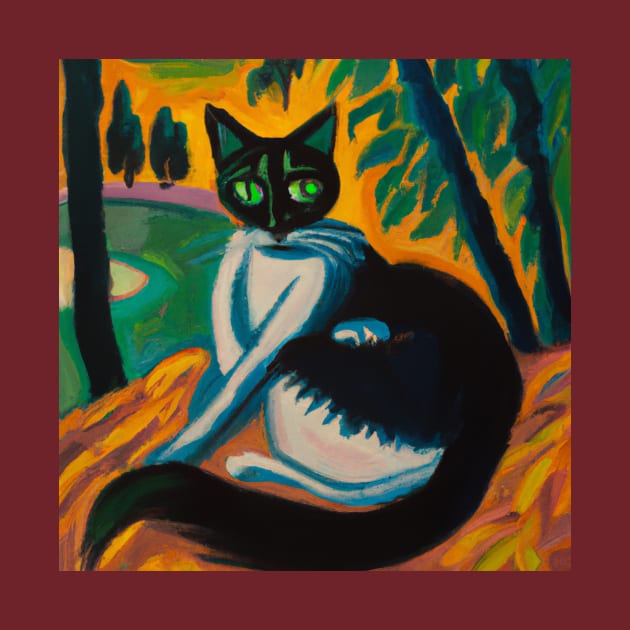 Cat in the Style of Paul Gauguin by Star Scrunch