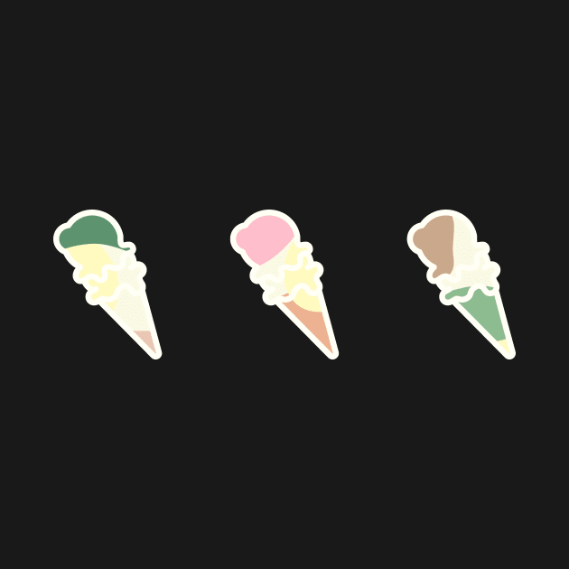 abstract pattern ice cream corolful by choiyoojin