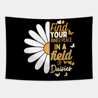 Find your inner peace in a field of daisies Tapestry